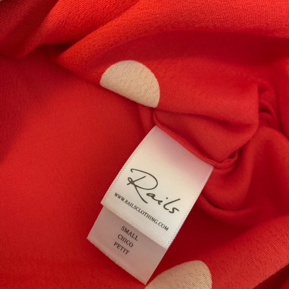 NWOT Rails Dot Print Wrap Top (Small) - Picture 8 of 8